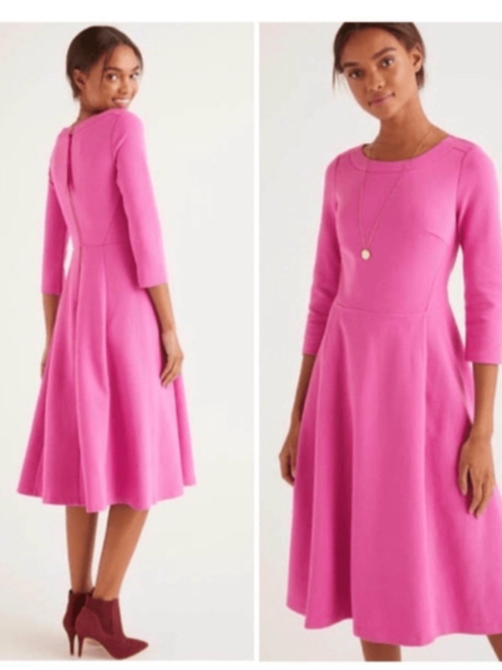 🌻 BODEN Maisy ottoman pink dress 14R